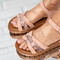 Sandale dama cu talpa joasa din piele ecologica Albe Mirela