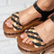 Sandale dama cu talpa joasa din piele ecologica Roz Davida