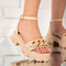 Sandale dama cu talpa joasa din piele ecologica Roz Carla
