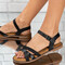 Sandale dama cu talpa joasa din piele ecologica Albe Aneta