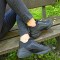 Sneakers dama din piele ecologica si material textil Albi Jimena