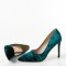 Pantofi dama din catifea Champagne Damira