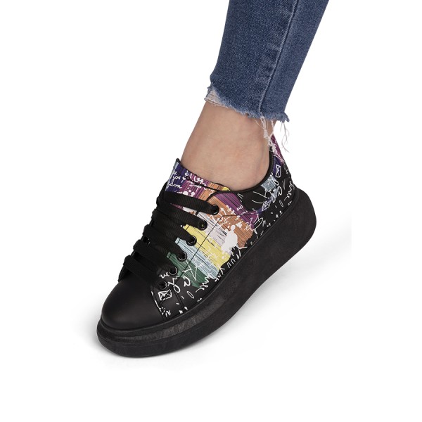 Sneakers dama desen colorat Negri Leta
