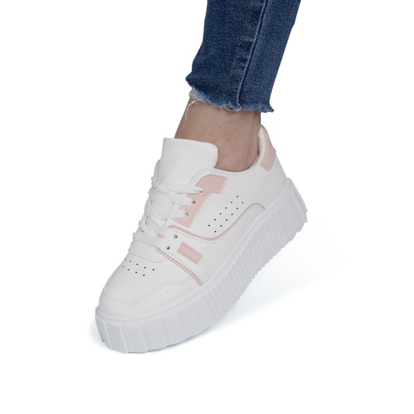 Sneakers dama din piele ecologica Albi Agata