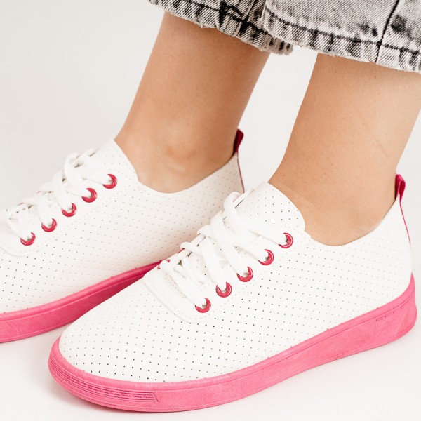Adidasi dama din piele ecologica Fucsia Aiana