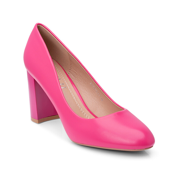 Pantofi cu toc patrat Fucsia Adele