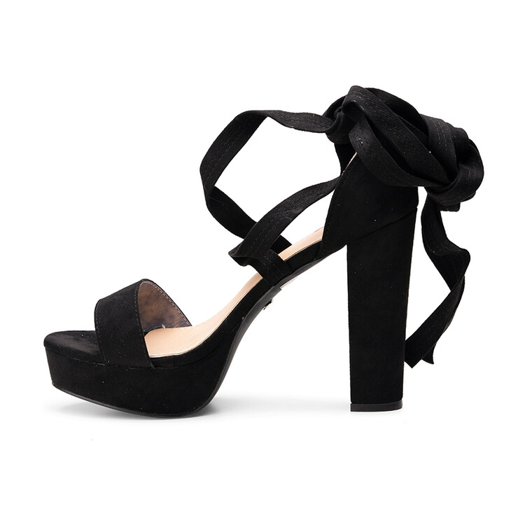 Sandale cu toc Negre Omni
