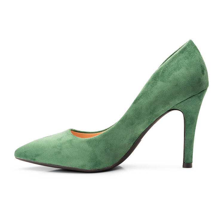 Pantofi dama din piele ecologica intoarsa Verzi Aea