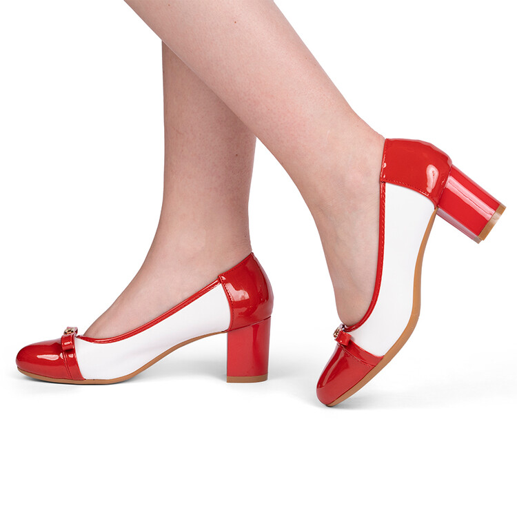 Pantofi dama din piele ecologica lacuita Rosi Mariana