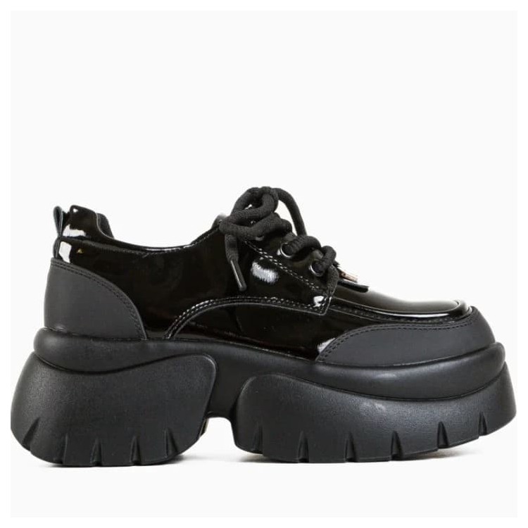 Pantofi dama casual din piele ecologica lacuita MIU