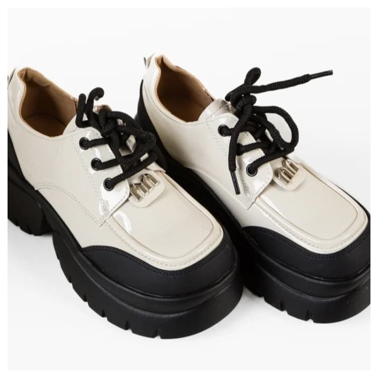 Pantofi dama casual din piele ecologica Albi Aranea